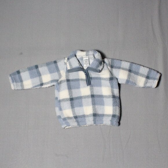 Just One You Made by Carter’s Baby Boys Plaid Sherpa Pullover | 9M - Picture 1 of 4